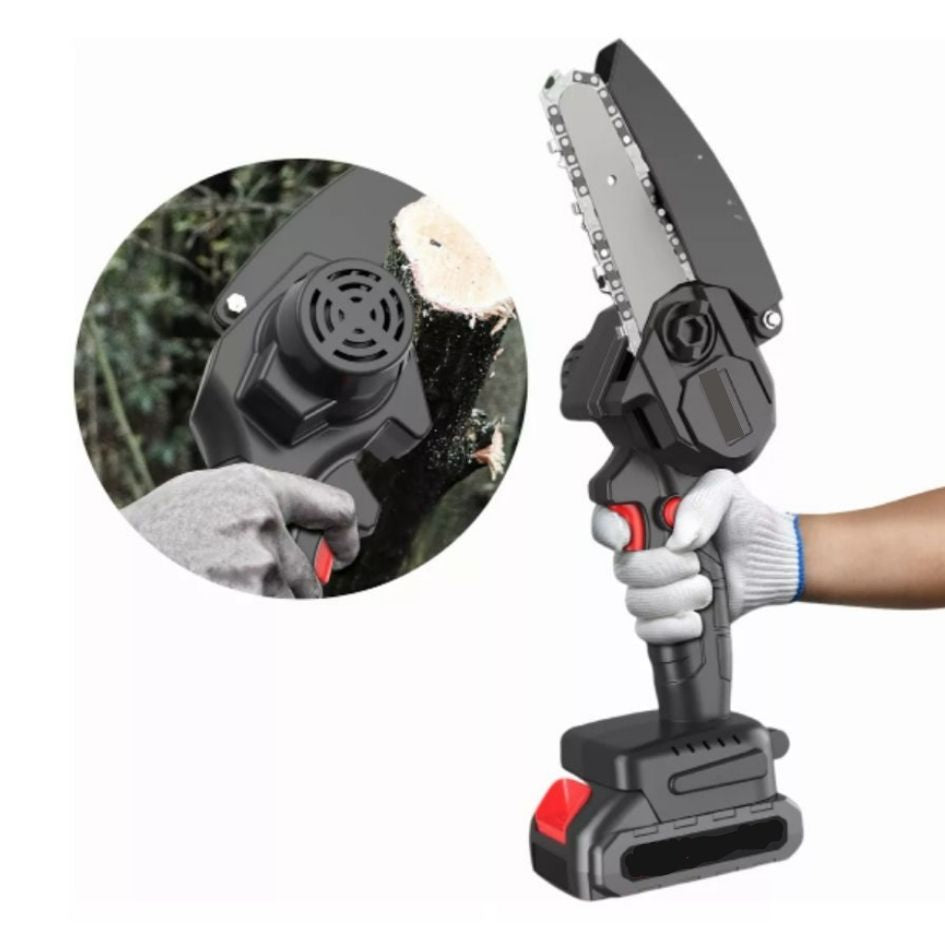 Motosierra Inalámbrica con 2 Baterias+ Accesorios
