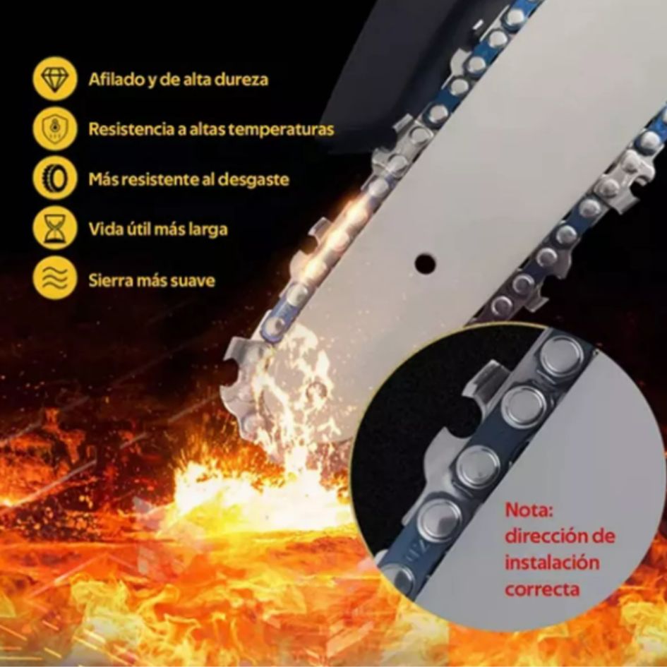 Motosierra Inalámbrica con 2 Baterias+ Accesorios