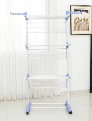 TENDEDERO PLEGABLE DE 3 NIVELES CON RUEDAS