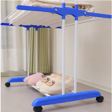 TENDEDERO PLEGABLE DE 3 NIVELES CON RUEDAS