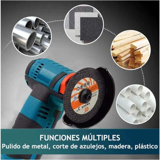 AMOLADORA INALÁMBRICA CON 2 BATERÍAS RECARGABLES DE 12V