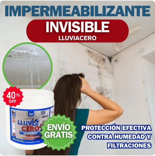 LLUVIACERO Sellador Impermeabilizante Transparente De Alta Duración